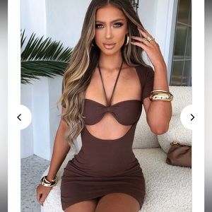 Lyra Mini Dress - Chocolate